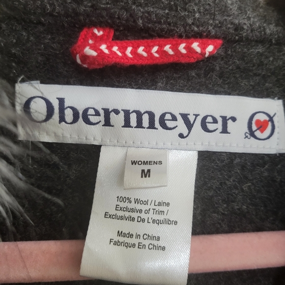Obermeyer boiled wool full zip coat M - Picture 3 of 5